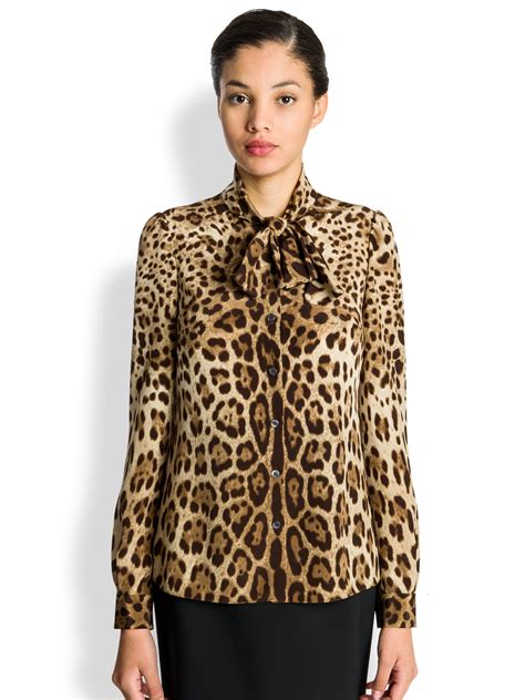 dolce gabbana leopard blouse|Blouse Dolce&Gabbana® for women .